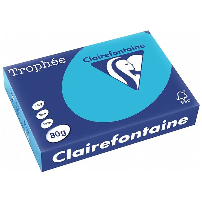 Colour Copy Paper Ref 1976C A4 Royal Blue, 80gsm [Ream: 500 Sheets] Clairefontaine