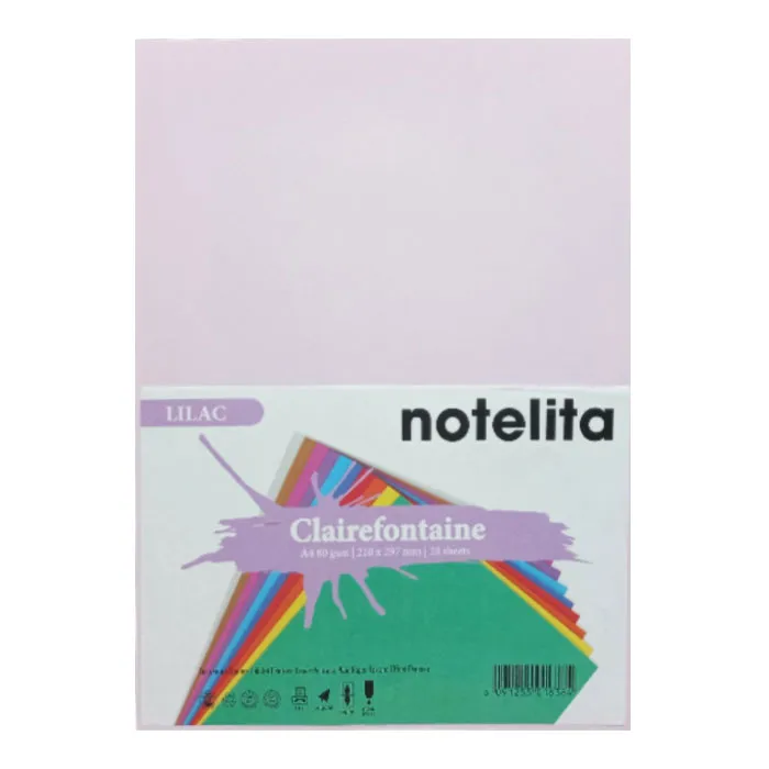 Colour Paper Ref 1872C A4 Lilac, 80gsm [Pk 20] Clairefontaine