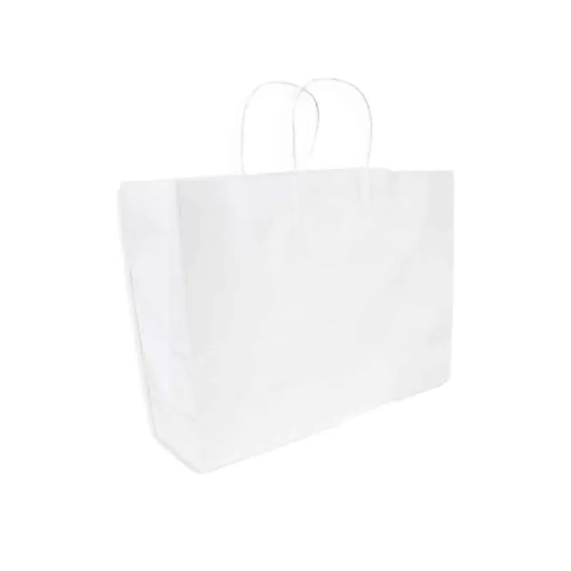 Paper Gift Bag Kraft  Horizontal: Size: 32*25*12, White WTC