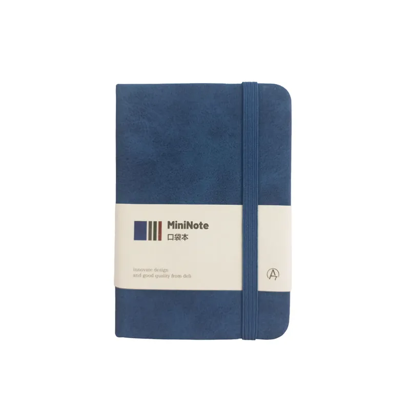 Leather Notebook Ref BP119 110*75mm, 96 Sheets, Blue  Deli