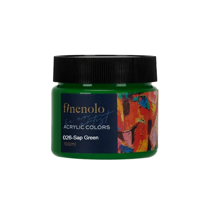 Acrylic Colors 026 Ref C17-SG 100ml, Sap Green, finenolo Deli