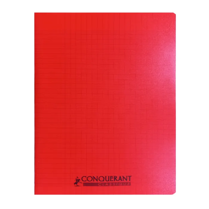 Classic Cover Notebook Ref 100102940 A4, 96 pages, Seyes Lines, Polypro Red Conquerant