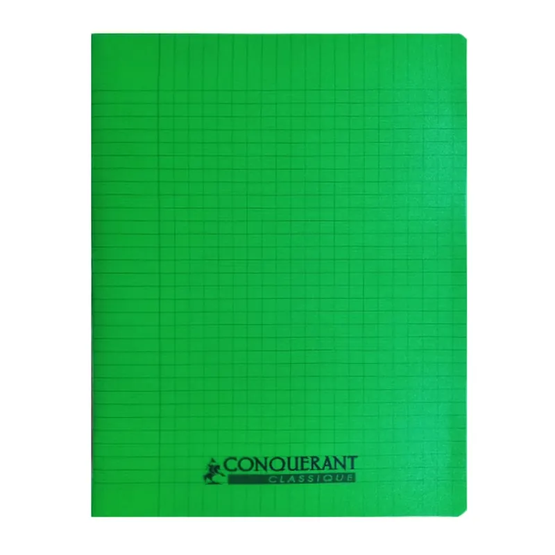 Classic Cover Notebook Ref 100102976 A4, 96 pages, Seyes Lines, Polypro Green Conquerant