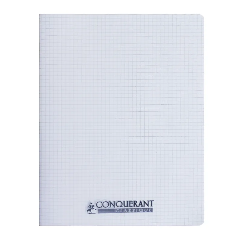 Classic Cover Notebook Ref 400009671 A4, 96 pages, Checkered Colourless Polypro Conquerant