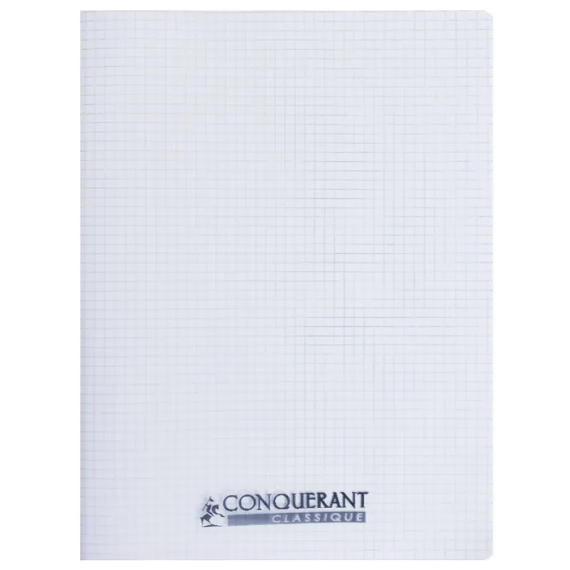 Classic Cover Notebook Ref 400009672 240*320cm, 96 pages, Checkered Colourless Polypro Conquerant