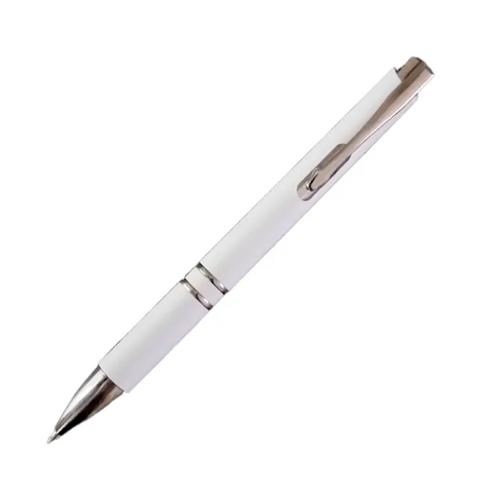 Ball Pen - Classy  White Plastic Personalised