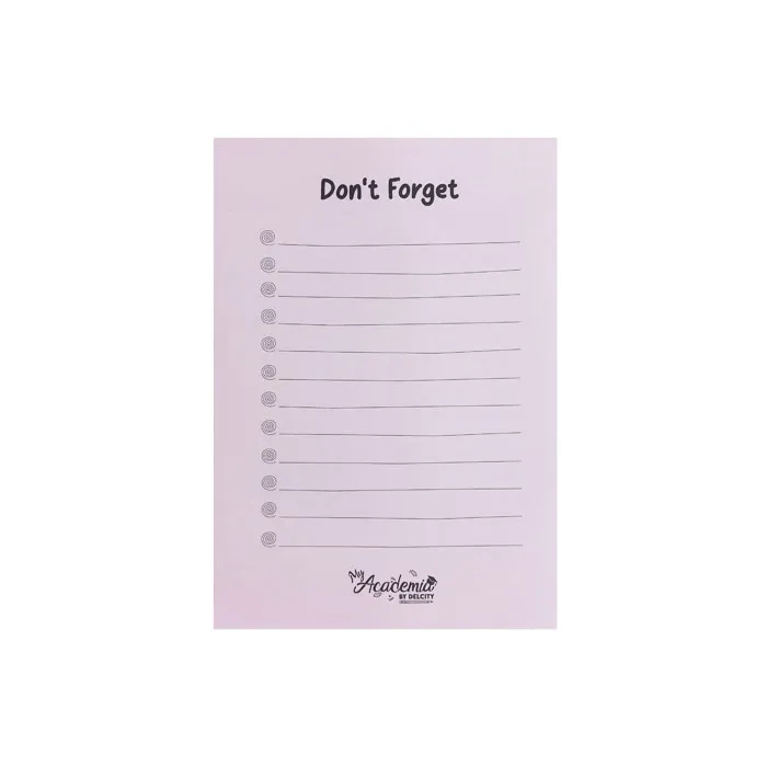 Checklist -Don't Forget A6, Assorted Colours My Academia