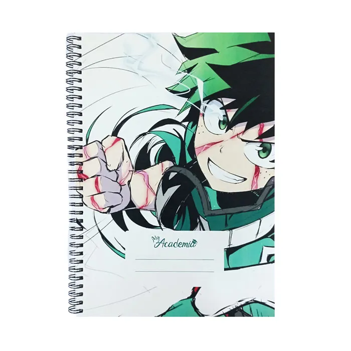 Spiral Notebook A4, 120 Sheets Ruled, Deku My Academia