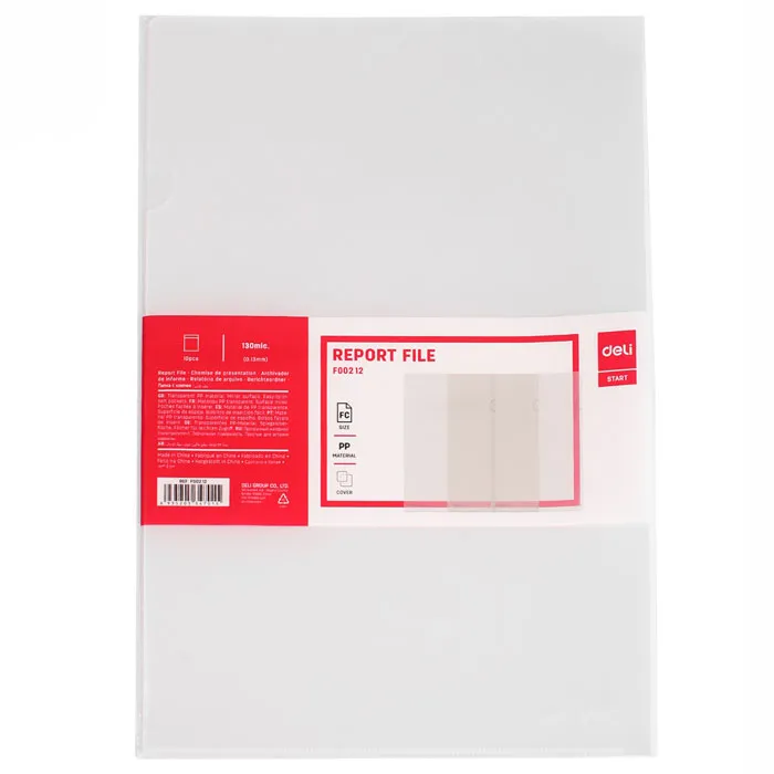 Report Cover Ref 5502 FC, Transparent Deli