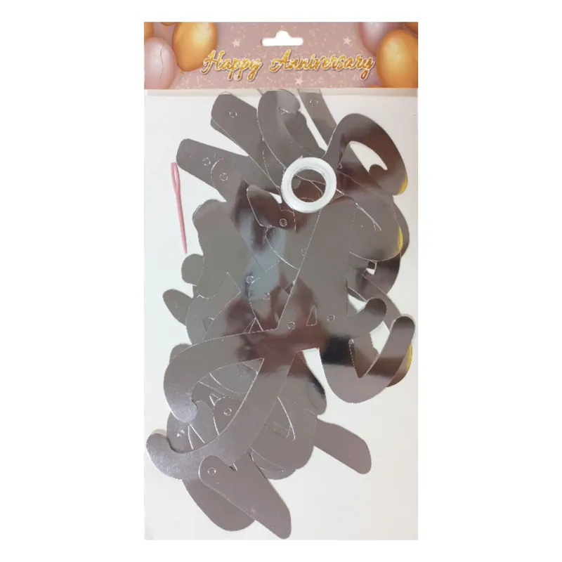 Decorative Banner Ref L2494 Rose Gold & Silver - Happy Anniversary LDC