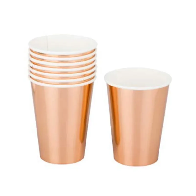 Disposable Paper Cup 200ml, Rose Fold [Pk 10] WTC