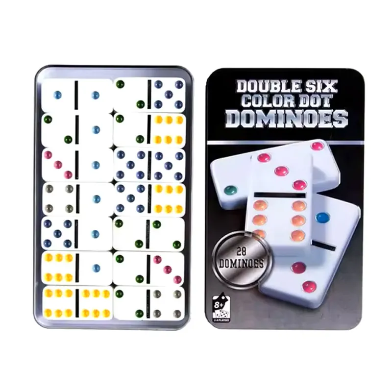 Domino Set Ref 4532 Double 6, Color Dot , 28 Pcs WTC