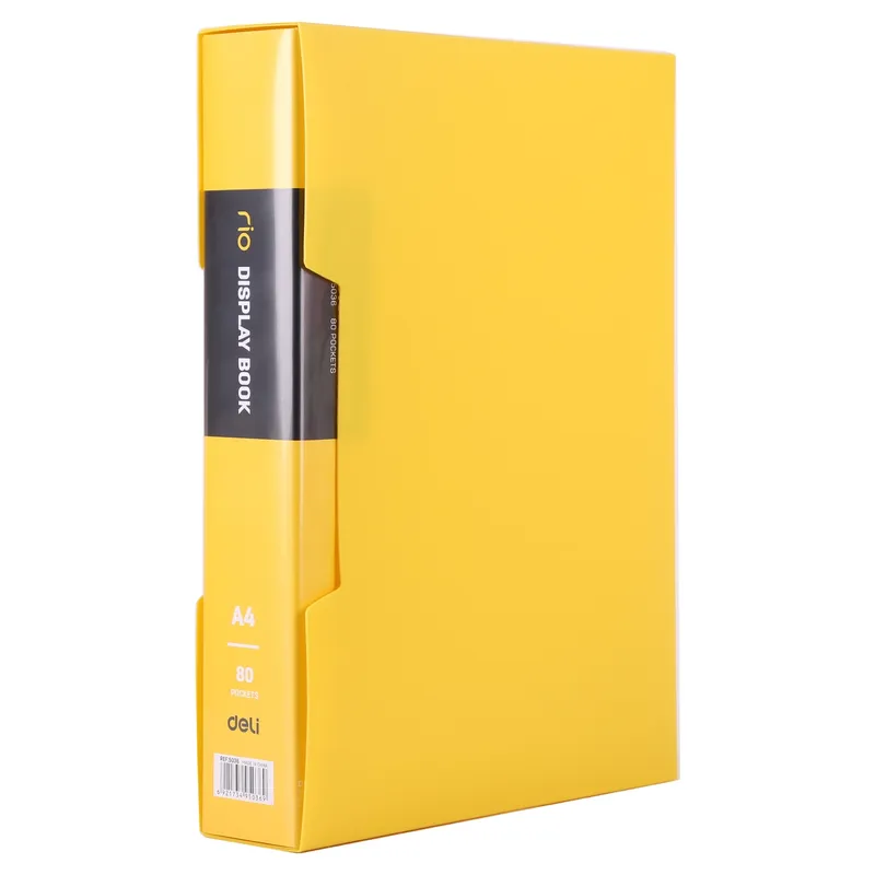 Display Book Ref E5036 A4, 80 Pockets, Fluo Colours, Plastic Deli