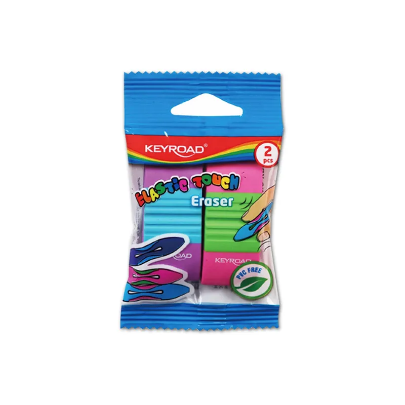 Eraser Ref KR971314 23*15*57mm, Elastic Touch Size [Pk 2] KeyRoad