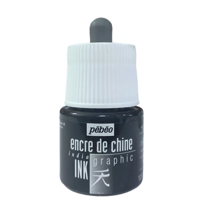 Chinese Ink For Graphic Instruments & Drawing Black, 45ml Pébéo