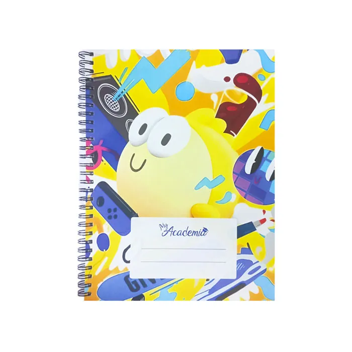 Spiral Notebook B5, 120 Sheets Ruled, Fish My Academia