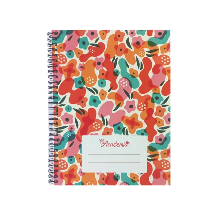 Spiral Notebook B5, 120 Sheets Ruled, Flower My Academia