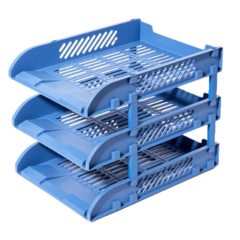 File Tray Ref 9213 3 Layers ,S:325*241*255mm:Black Deli