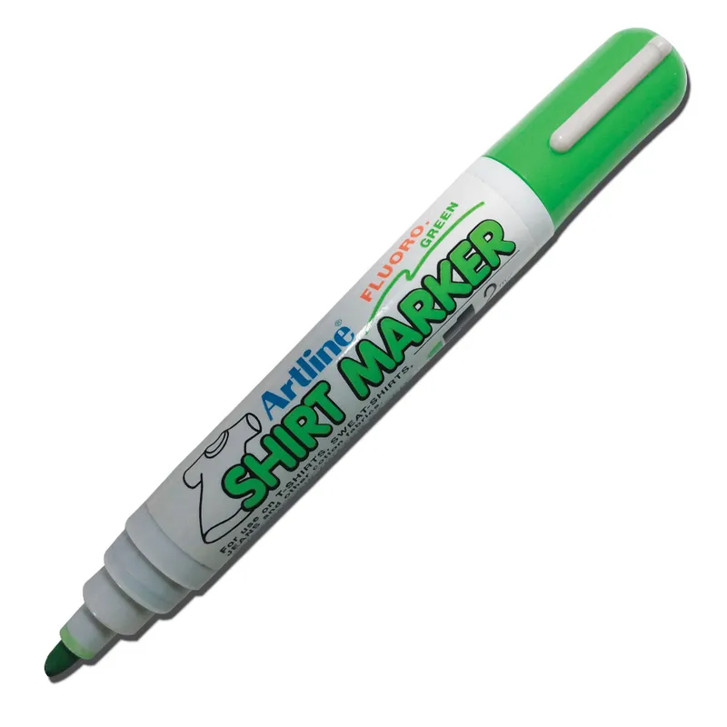 Shirt Marker  Fluoro : Green,Orange,Pink,Yellow, 2mm Artline