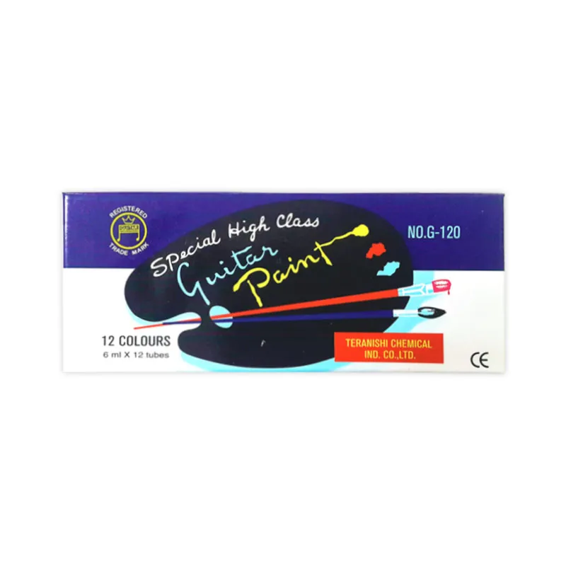 Water Colour Ref No.G-120 12 Colours, 6ml Guitar Paint
