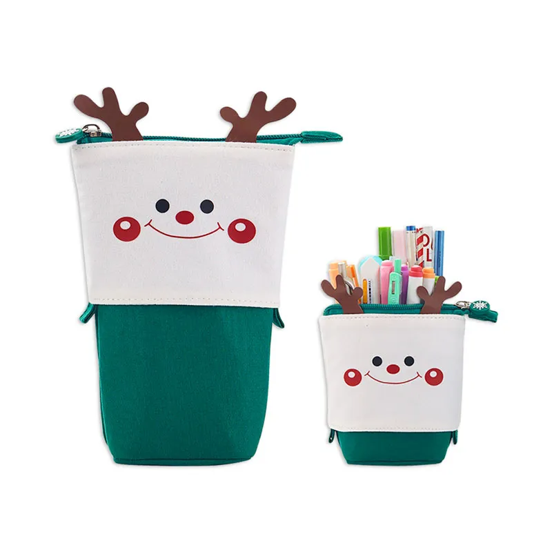 Pencil Case Cloth Pop Up Reindeer Green sliding [22*10cm] My Academia