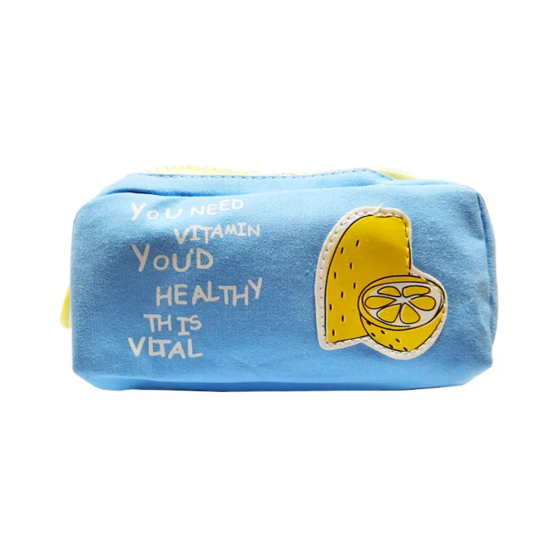 Pencil Case Polyester Big Zipper Blue Lemon [19*10cm] My Academia