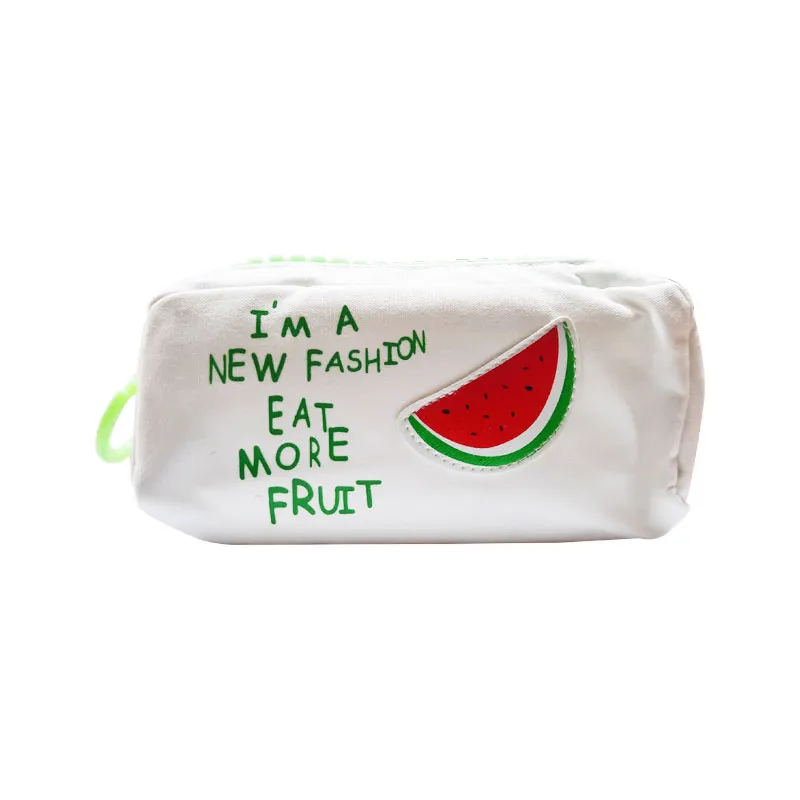 Pencil Case Polyester Big Zipper  White Watermelon [19*10cm] My Academia