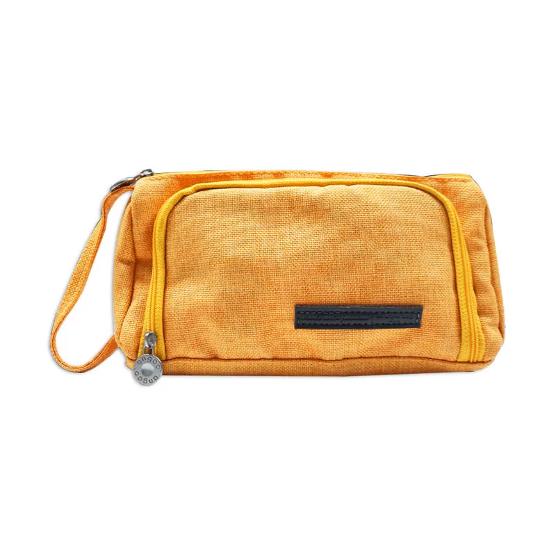 Pencil Case Cloth Triangle Yellow [21*12cm] - 2 Comp My Academia