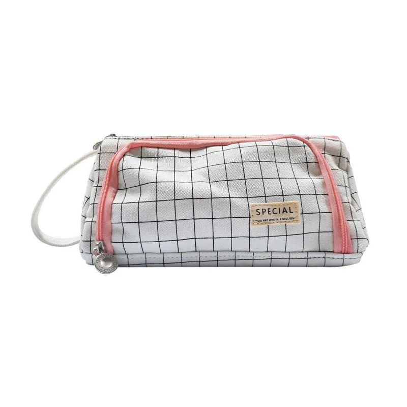 Pencil Case Cloth Triangle B&W  Grid [21*12cm] - 2 Comp My Academia