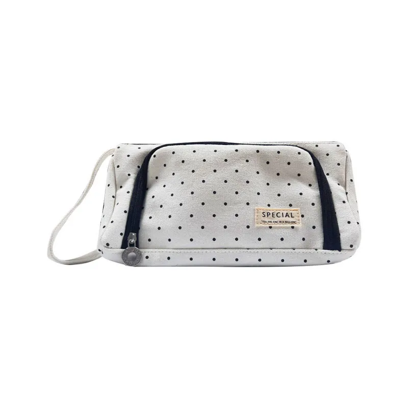 Pencil Case Cloth Triangle B&W Polka Dot [21*12cm] - 2 comp My Academia