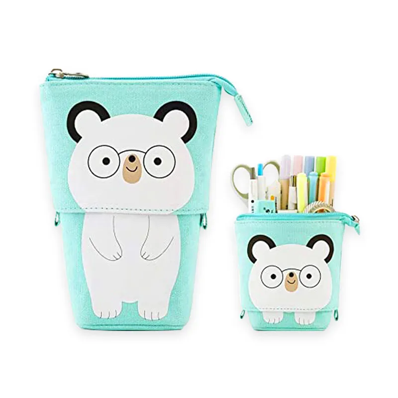 Pencil Case Cloth Pop Up Bear Turquoise Sliding [18*12cm] My Academia