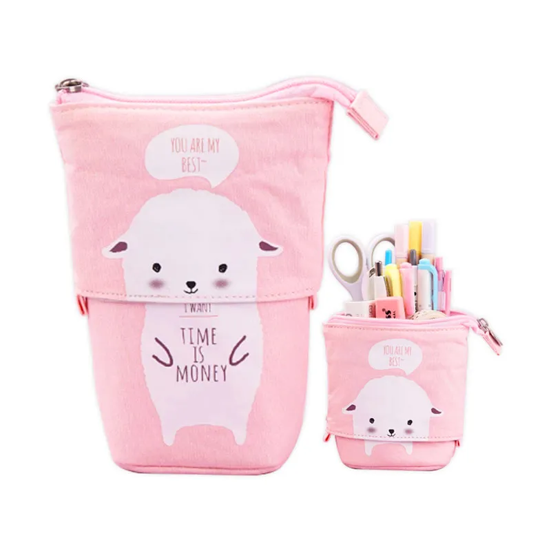 Pencil Case Cloth Pop Up Llama Pink Sliding [18*12cm] My Academia