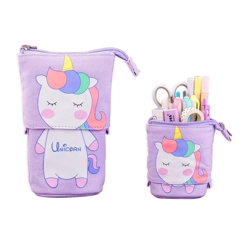 Pencil Case Cloth Pop Up Unicorn Purple Sliding [18*12cm] My Academia
