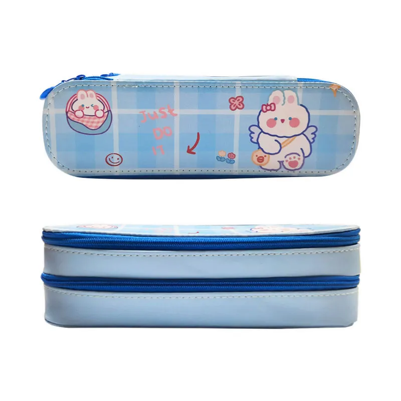 Pencil Case PP Rabbit Blue [21*6cm] - 2 Comp My Academia