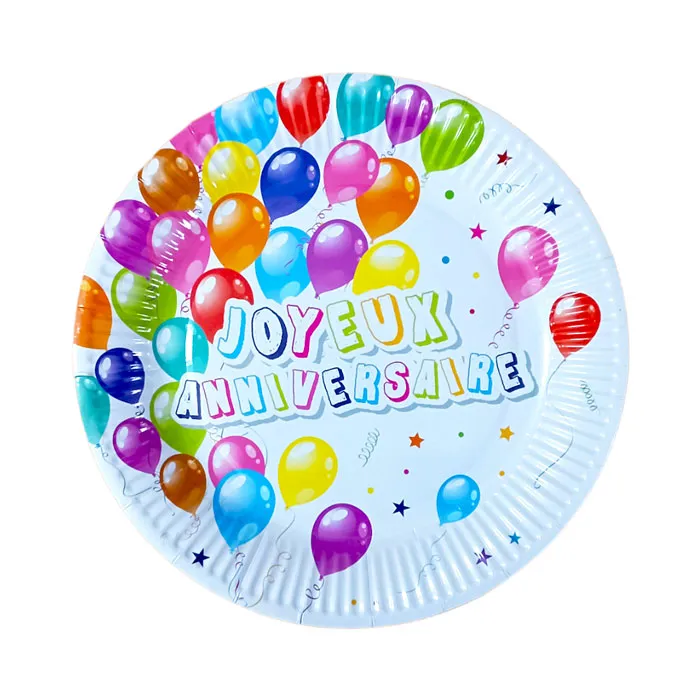 Birthday Plates Ref EA93241 Ø24cm [Pk 6] PS