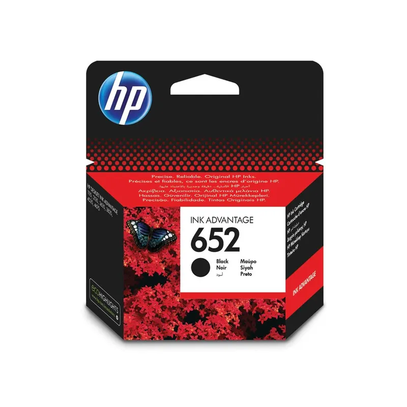 Inkjet Cartridge F6V25AE Black HP 652 Hewlett Packard