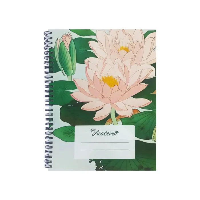 Spiral Notebook B5, 120 Sheets Ruled, Pink Lily My Academia