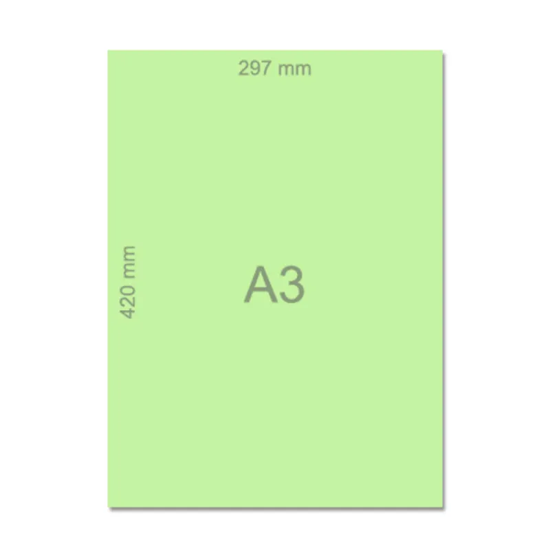 Bristol Paper  A3 Light Green, 160gsm No Brand