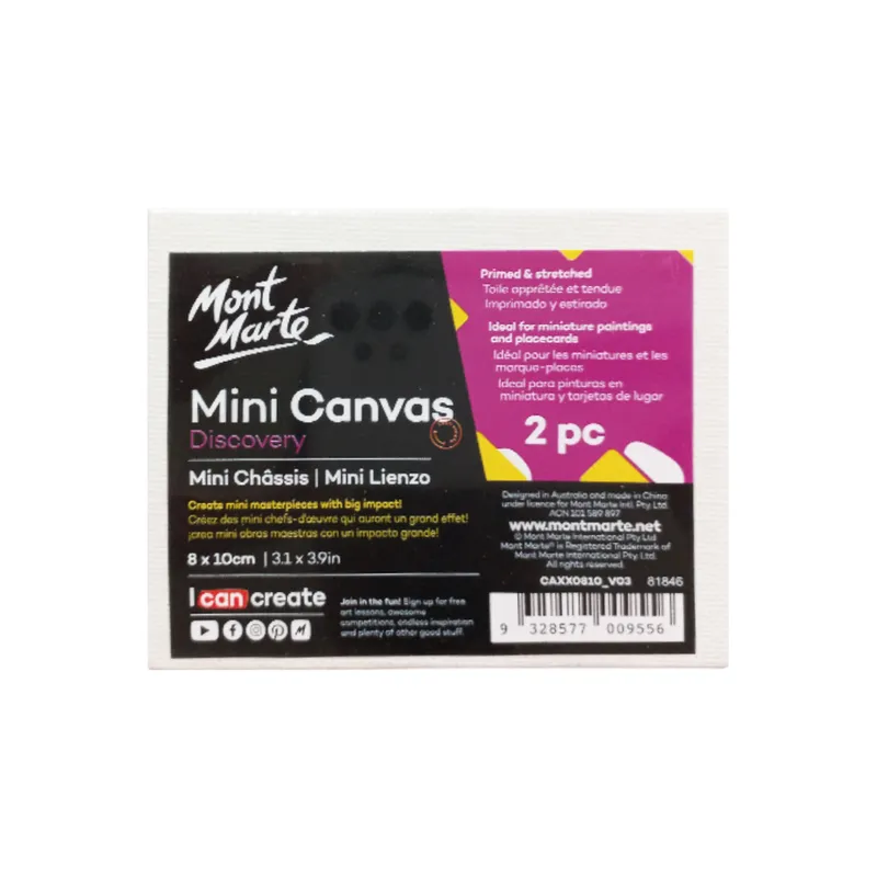 Mini Canvas Ref CAXX0810 8*10cm [2 pc] Mont Marte