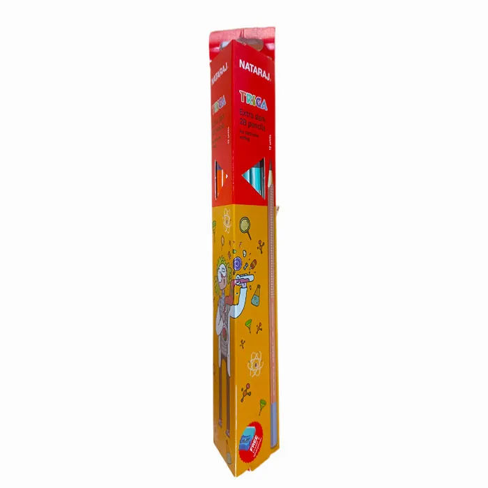 Wood Pencil Ref B-12 2B [Pk 12] with Sharpener & Eraser Nataraj