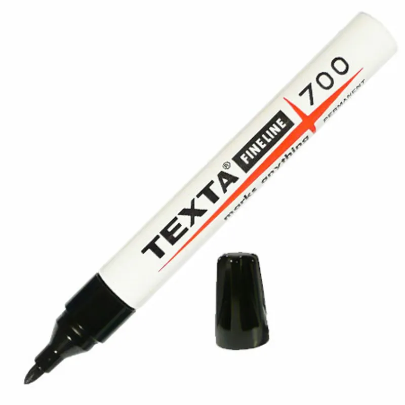 Permanent Marker Texta 700 Fine Black ,  Tip: 1.5mm Texta