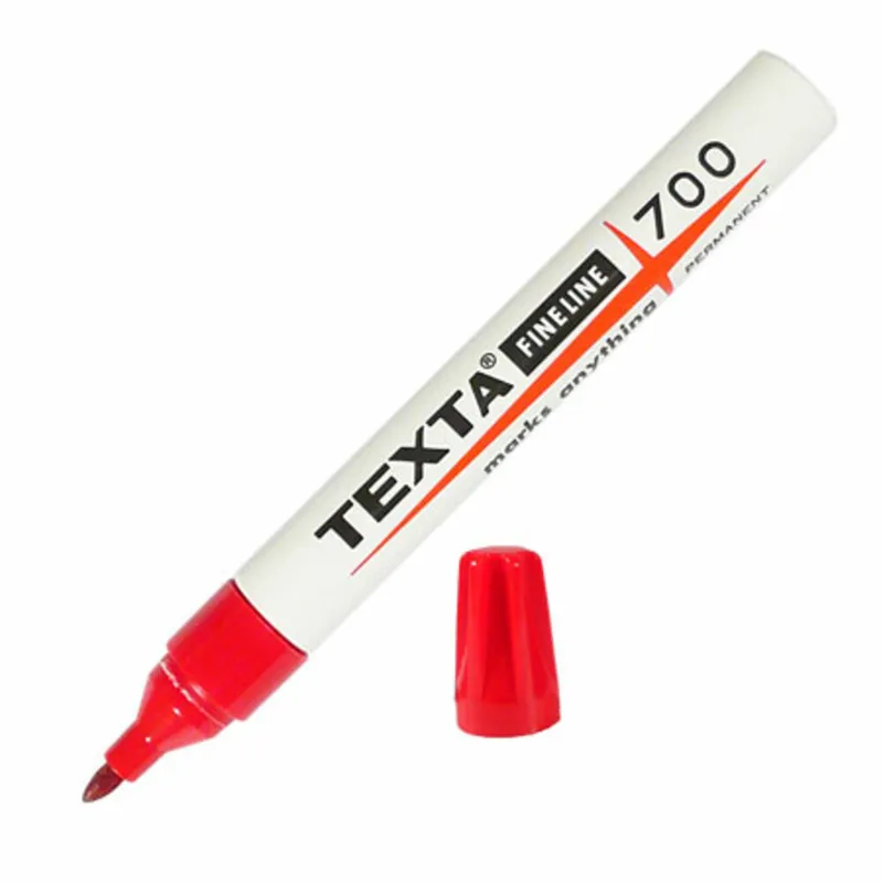 Permanent Marker Texta 700 Fine Red ,Tip : 1.5mm Texta