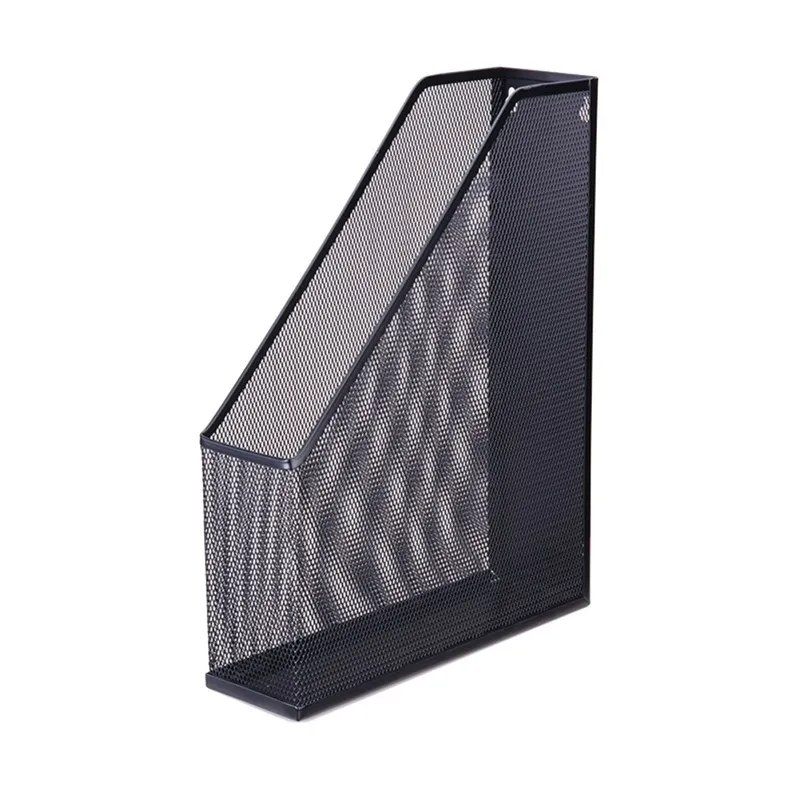 Magazine Rack Ref 9186 Single Compartment, Metal Black Deli