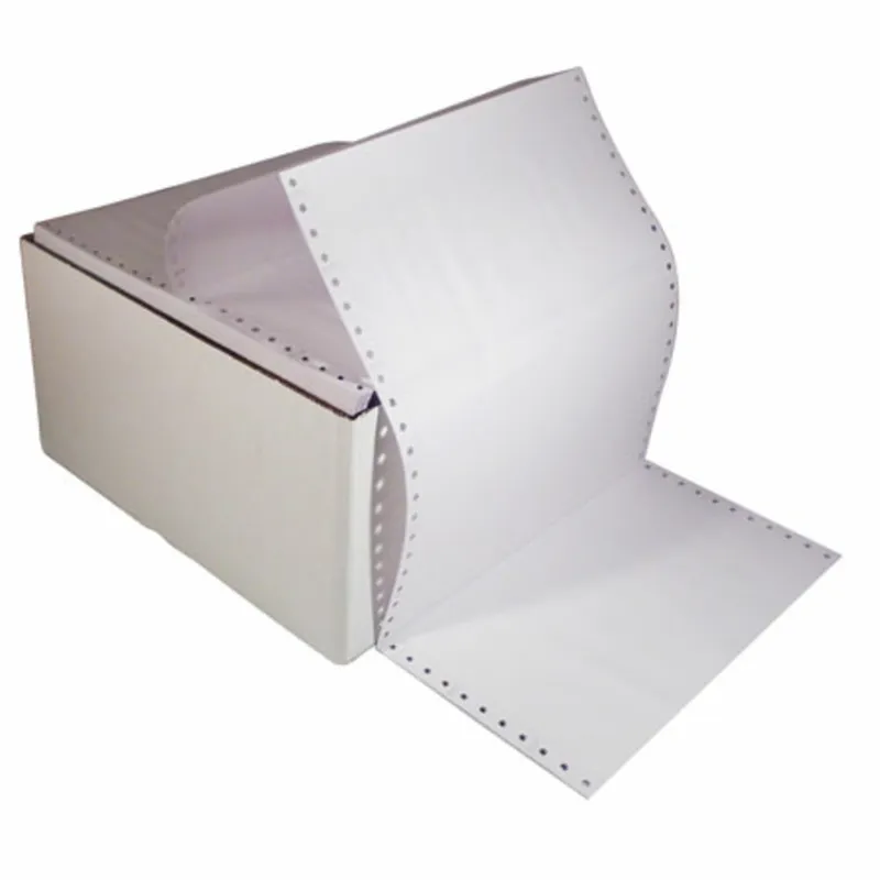 Continuous Paper Carbonless NCR W9.5''  x H5.5''  Blank Single Ply White [Pk 4000] No Brand