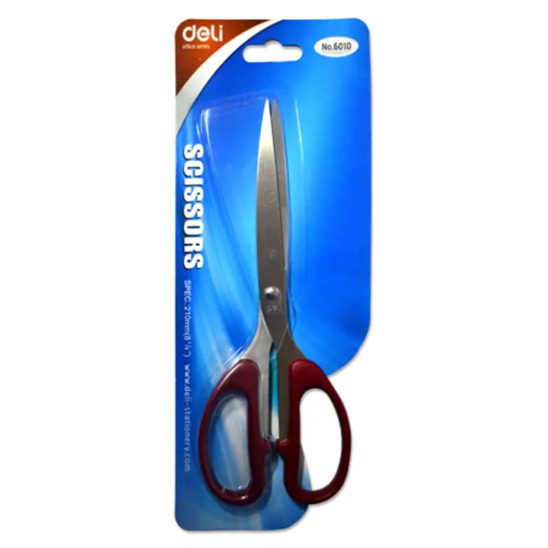 Scissor Ref No.6010 21cm With Tough Plastic Handle Deli