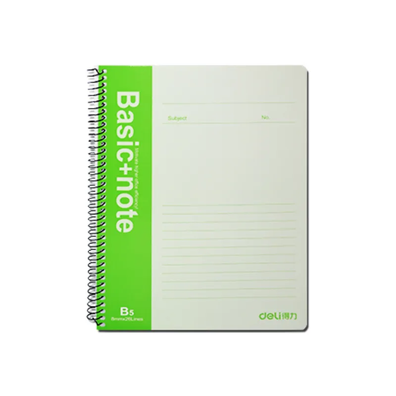 Spiral Notebook Ref 7693 B5, 252*179mm ,60 Sheets Ruled, Single Wire Deli