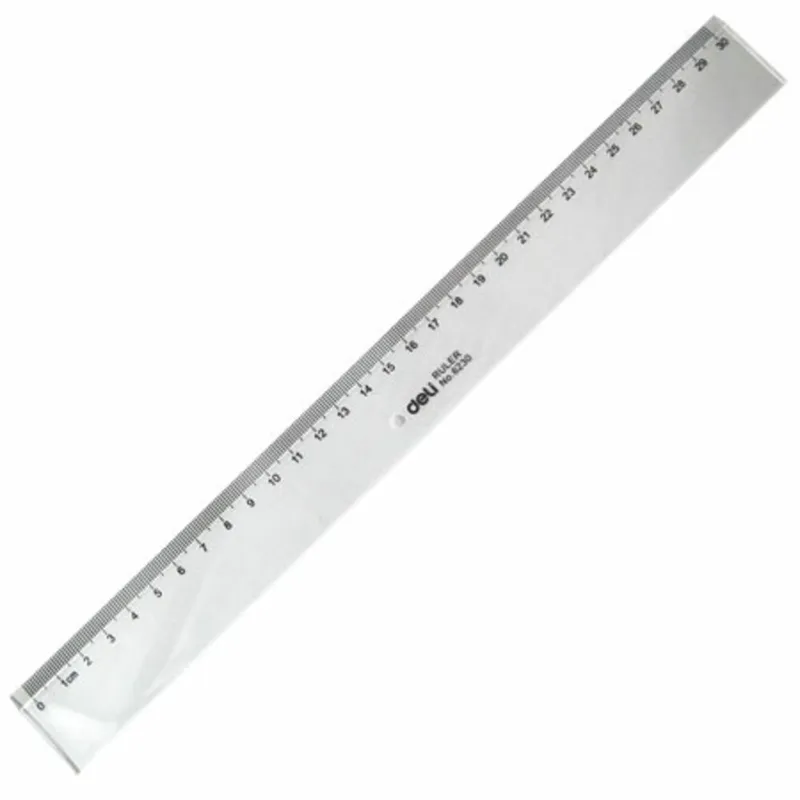 Plastic Ruler Ref E6230 30cm Transparent Deli