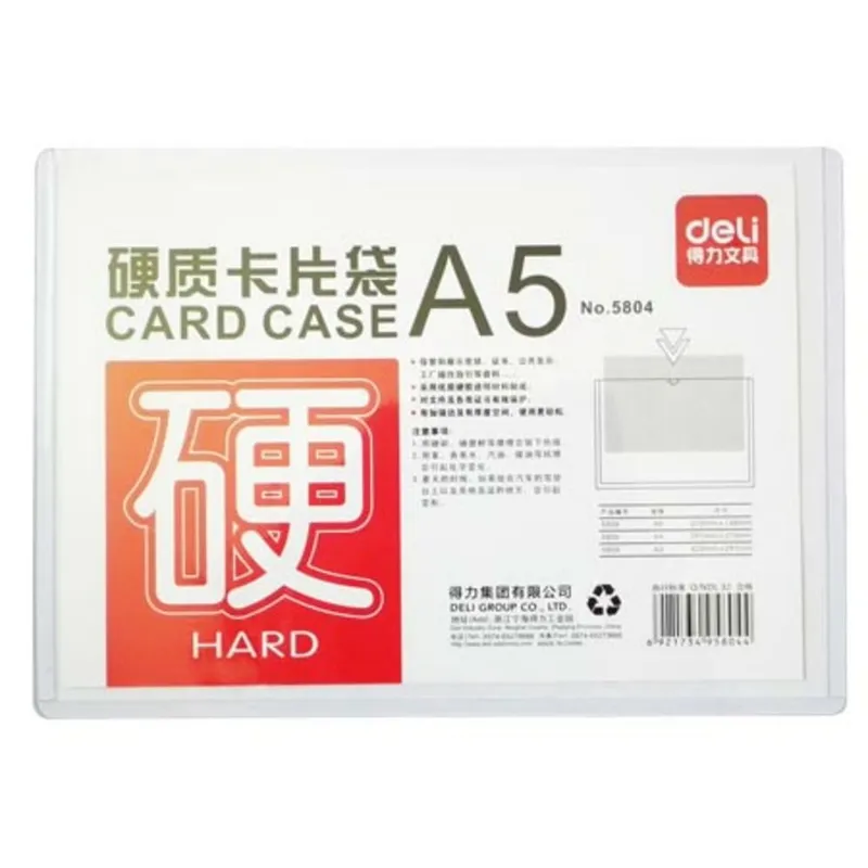 Card Case PVC Ref 5804 A5 - Transparent 0.4mm Deli