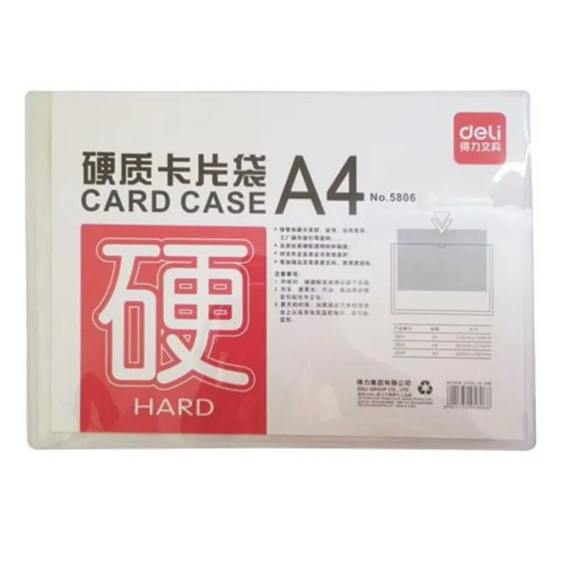 Card Case PVC Ref 5806 A4 - Transparent 0.4mm Deli