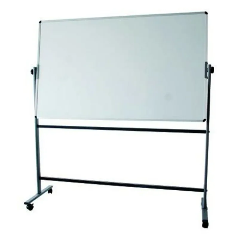 Mobile White Board Ref E7882 (Double Side) W120*H90cm, Aluminium Frame Deli